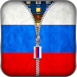 Russian Flag Zipper Lock Screen icon