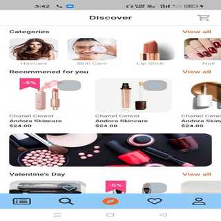 Android application Blossom Beauty Brand screenshort