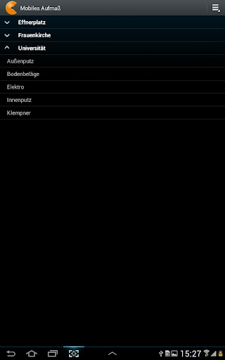 Android application CalProMobil screenshort