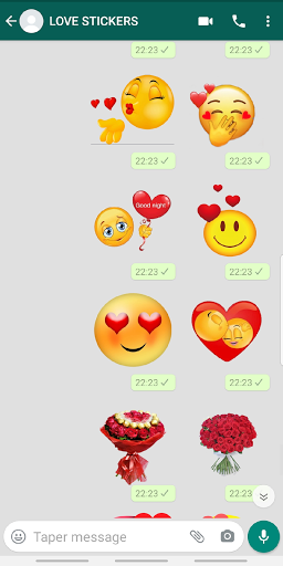 Android application LOVE STICKERS FOR WHATSAPP screenshort