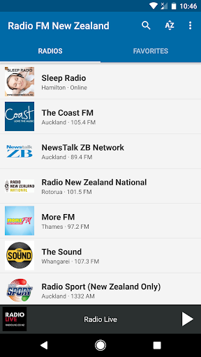 Android application Radio FM New Zealand: NZ Radio screenshort