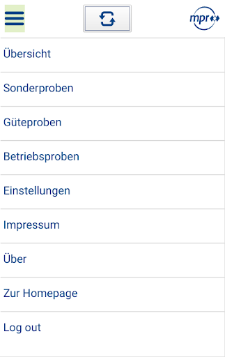 Android application mpr-mobil screenshort