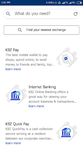 KBZConnect Screen 3