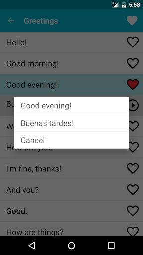 Learn Spanish Screen 3