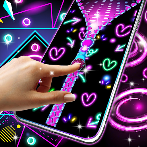 Android application Neon zip locker screenshort