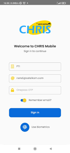 Android application mCHRIS screenshort