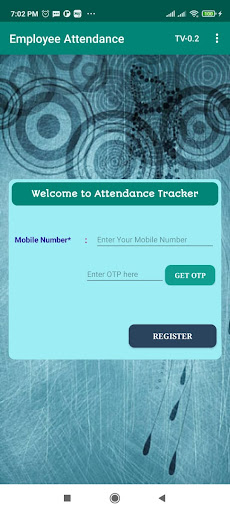 Android application Attendance Tracking screenshort