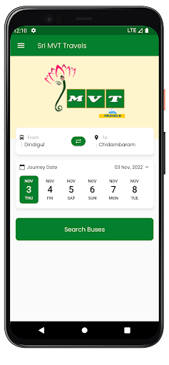 Sri MVT Travels Screen 2