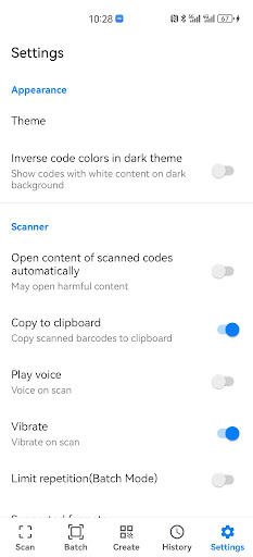 Screenshot of Super CodeReader