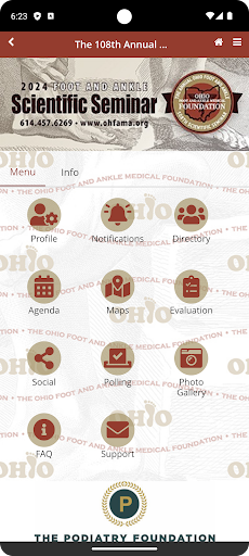 Android application Ohio Foot & Ankle Seminar screenshort
