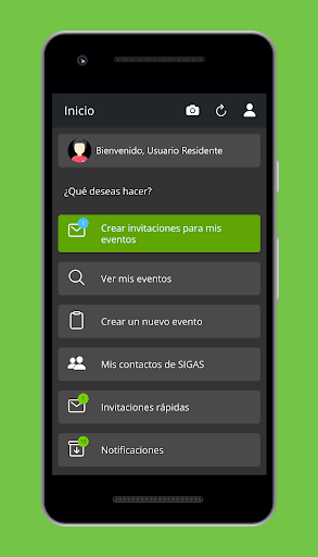 Android application SIGAS screenshort
