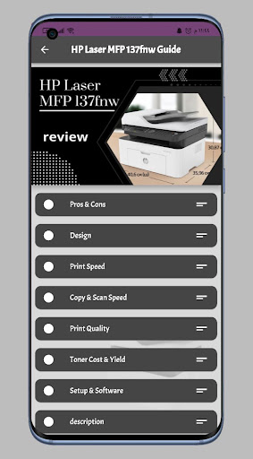 HP Laser MFP 137fnw Guide Screen 3