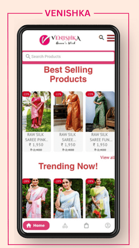 Android application Venishka: Online Fashion Shop screenshort