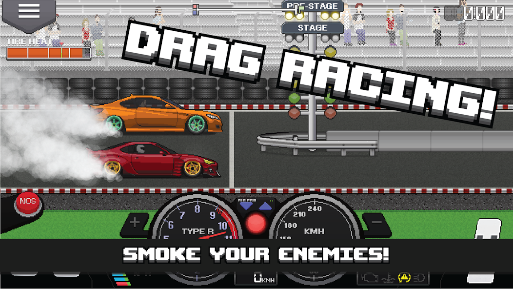 Pixel Car Racer 1.2.5 APK + Мод (Unlimited money) за Android