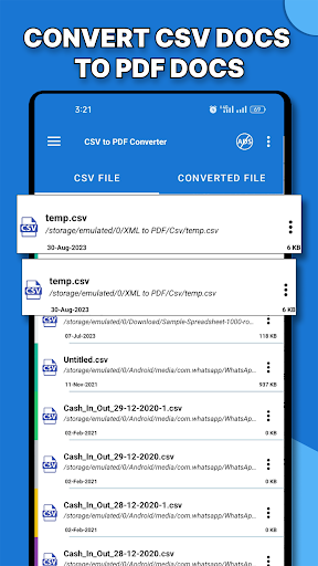 Csv to Pdf Converter Screen 2