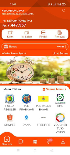 Android application Kepompong Pay screenshort