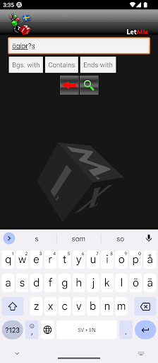 Android application LetMix for Wordfeud (Swedish) screenshort