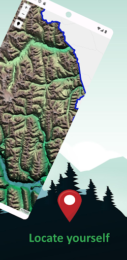 Banff Offline Topographic Map Screen 2