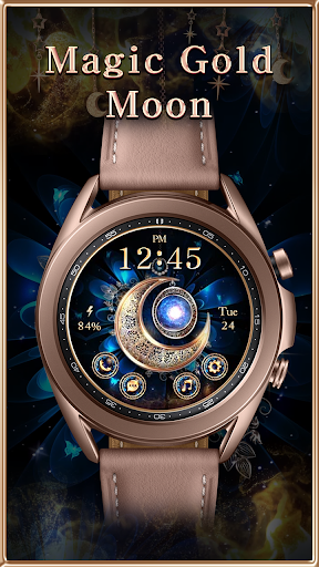 Android application Magic Gold Moon - Watchface screenshort