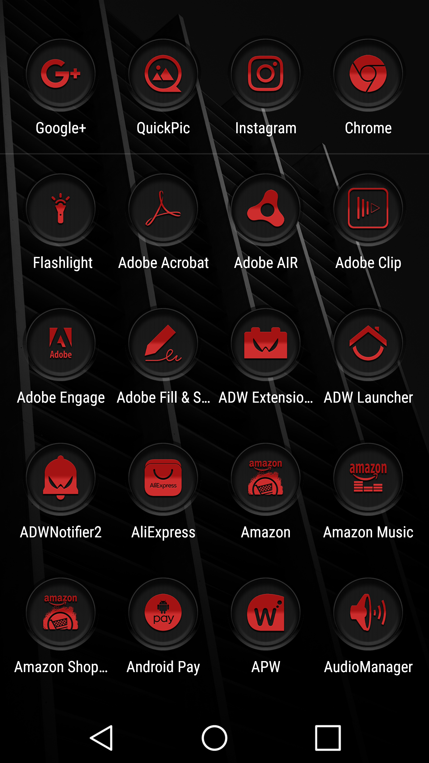 Android application Jaron XE Red Icon Pack screenshort