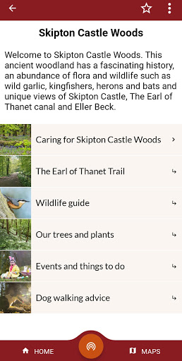 Android application Skipton Castle Woods screenshort