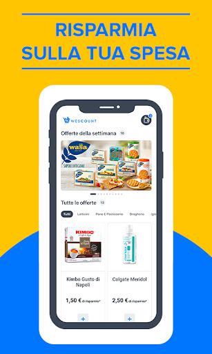 Android application WeScount: sconti e rimborsi screenshort