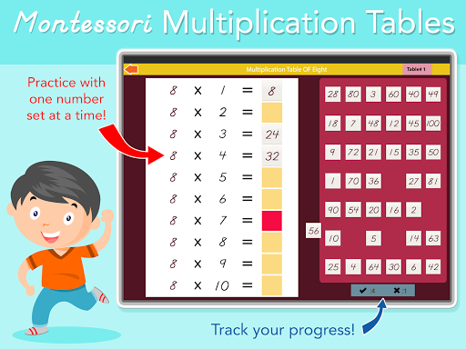 Multiplication Tables - Montes Screen 2