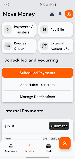 CFFCU Mobile Banking Screen 3