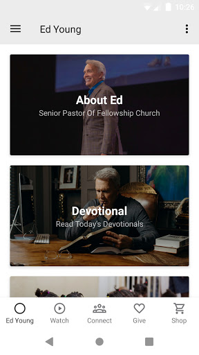 Android application Ed Young TV screenshort