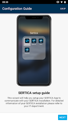 Android application SERTICA screenshort