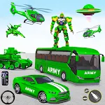 Cover Image of Tải xuống Xe buýt quân đội Robot trò chơi xe hơi 3d 8.2 APK
