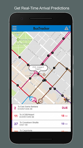 Android application SBMTD BusTracker screenshort