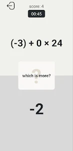 Less Or More - Math Quiz Game
