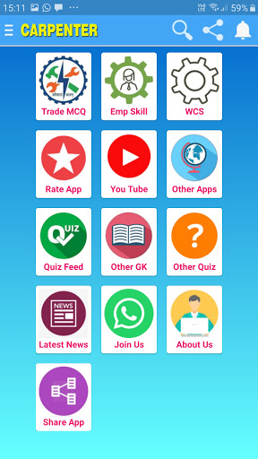 Android application ITI Carpenter Trade MCQ Tests screenshort