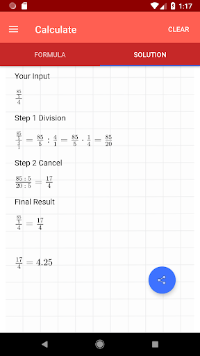 Solving Math - Reduce Fraction Screen 2