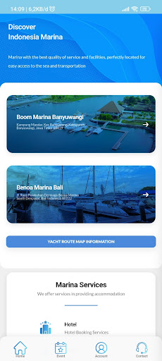 Android application Pelindo Marina screenshort