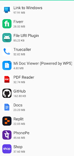Android application Apk Info screenshort