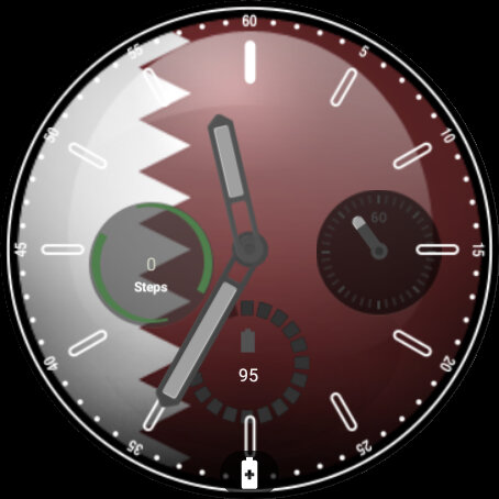 Qatar Flag Watchface Screen 3
