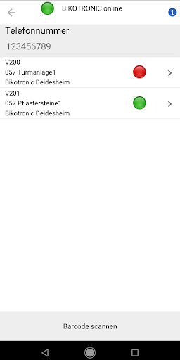 Android application Bikotronic online screenshort