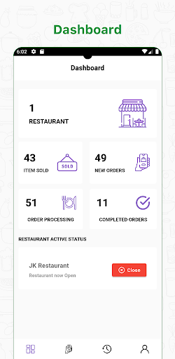 Android application Myakl Restaurant screenshort