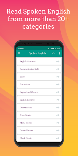 Android application Spoken English for beginners screenshort