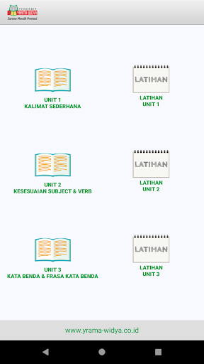Android application Functional English Grammar screenshort