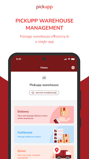 Android application Pickupp Warehouse Network screenshort