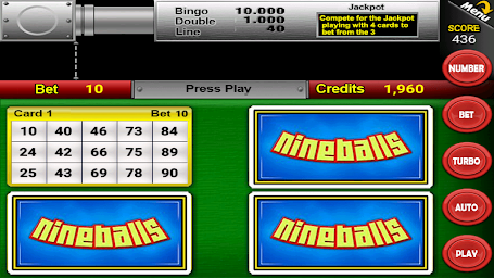 Nine Balls Video Bingo