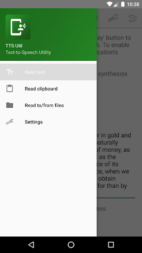 Android application TTS Util screenshort