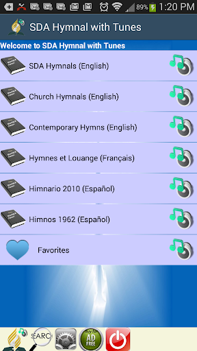 Android application SDA Hymnal with Tunes screenshort