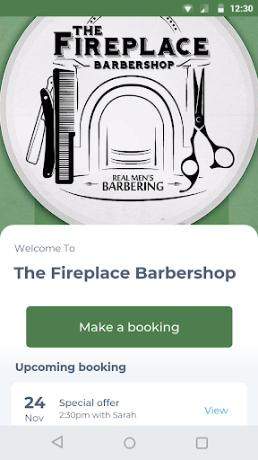 Android application The Fireplace Barbershop screenshort