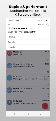 Screenshot of SFR Mail