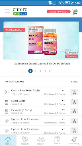 Android application Entero Direct Salesman screenshort