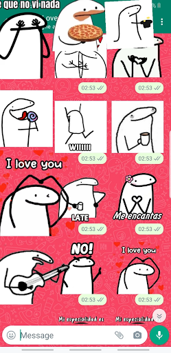 Android application autocollants flork wasticker screenshort
